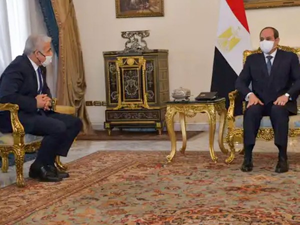 Außenminister Lapid mit ägyptischen Präsidenten el-Sisi in Kairo